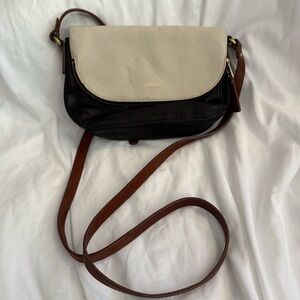 EUC Vintage Fossil Preston Flap Expandable Leather Crossbody